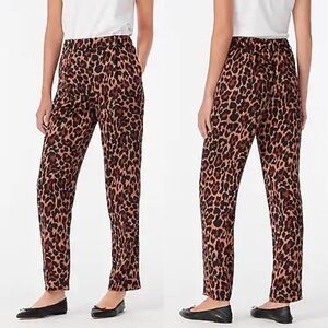 New J. Crew High-rise Wide-leg Trouser in Leopard